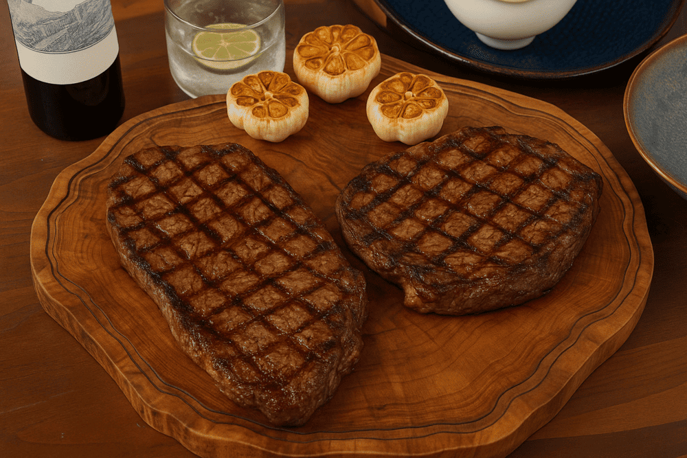 Steaks are grilled to juicy perfection, full of rich flavor